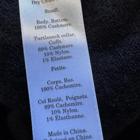 Everlane Cashmere Blue Turtleneck Sweater